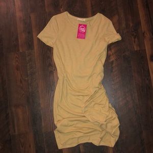 Yellow T-shirt dress